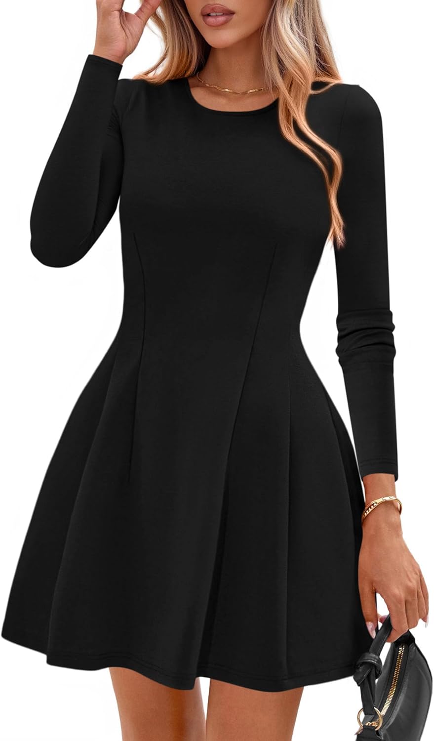 PRETTYGARDEN Long Sleeve Mini Dress for Women in Fall 2025
