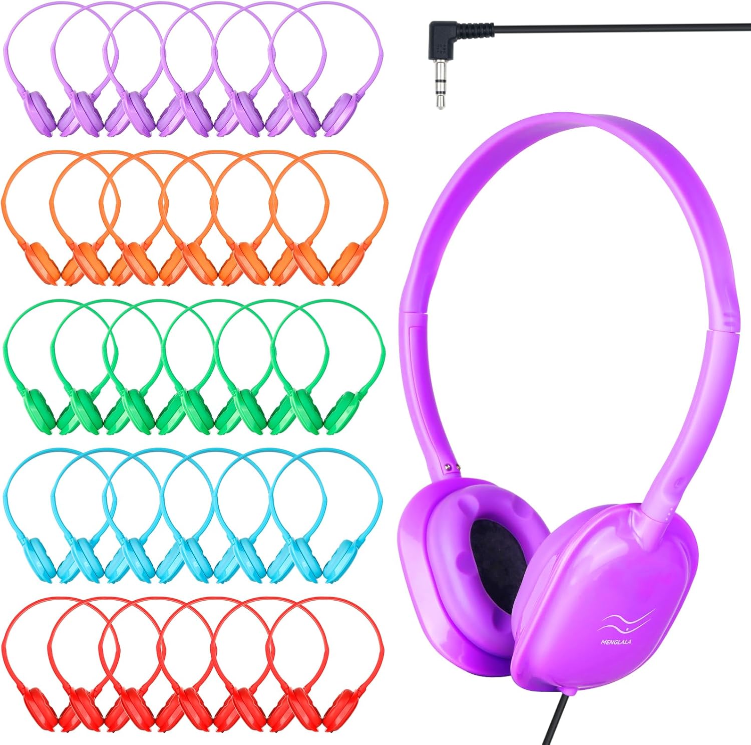 Classroom Kids Headphones Bulk 20 Pack for Students and Teens