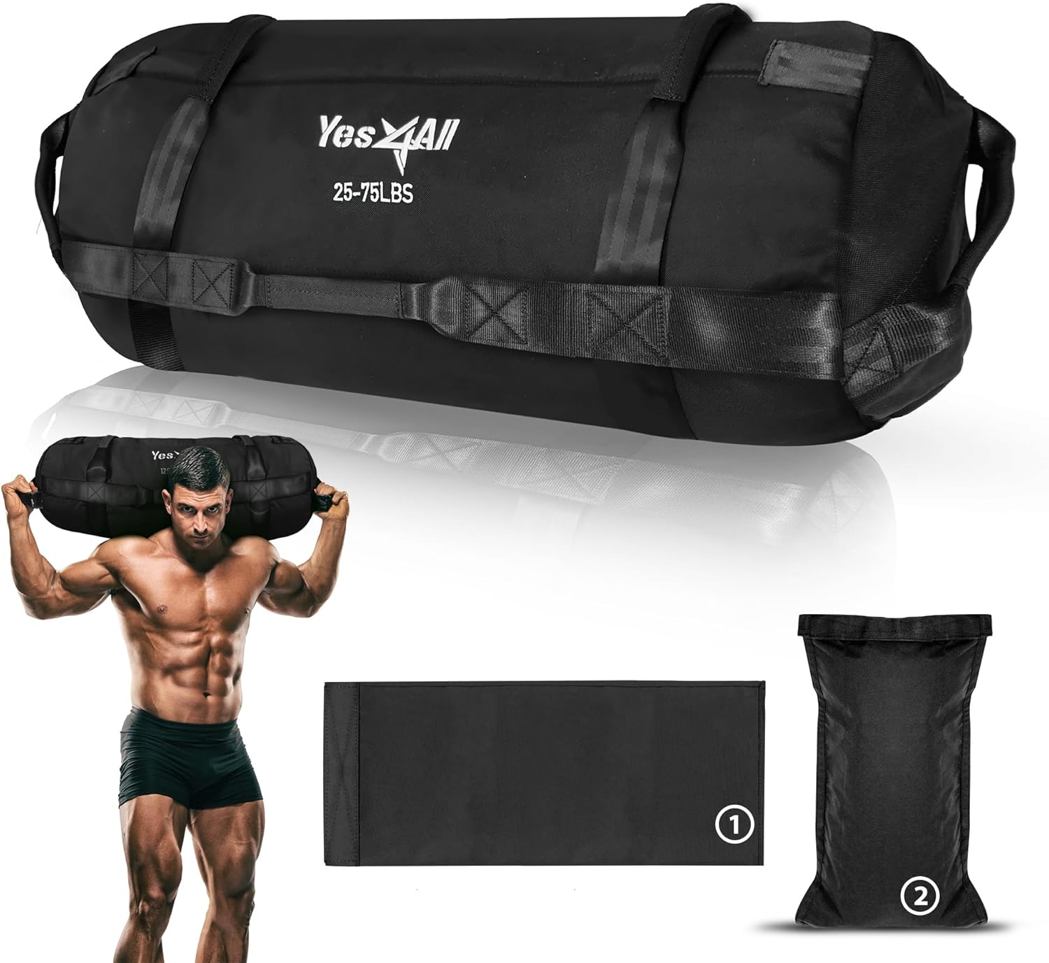 Yes4All Adjustable Sandbags for Weight Training and Fitness