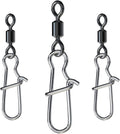 Fishing Barrel Swivels with Safety Snap - 50 Pcs Quick Connect Snaps