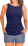 Tankini Swimsuits with Shorts - Tummy Control Two Piece Swim Set
