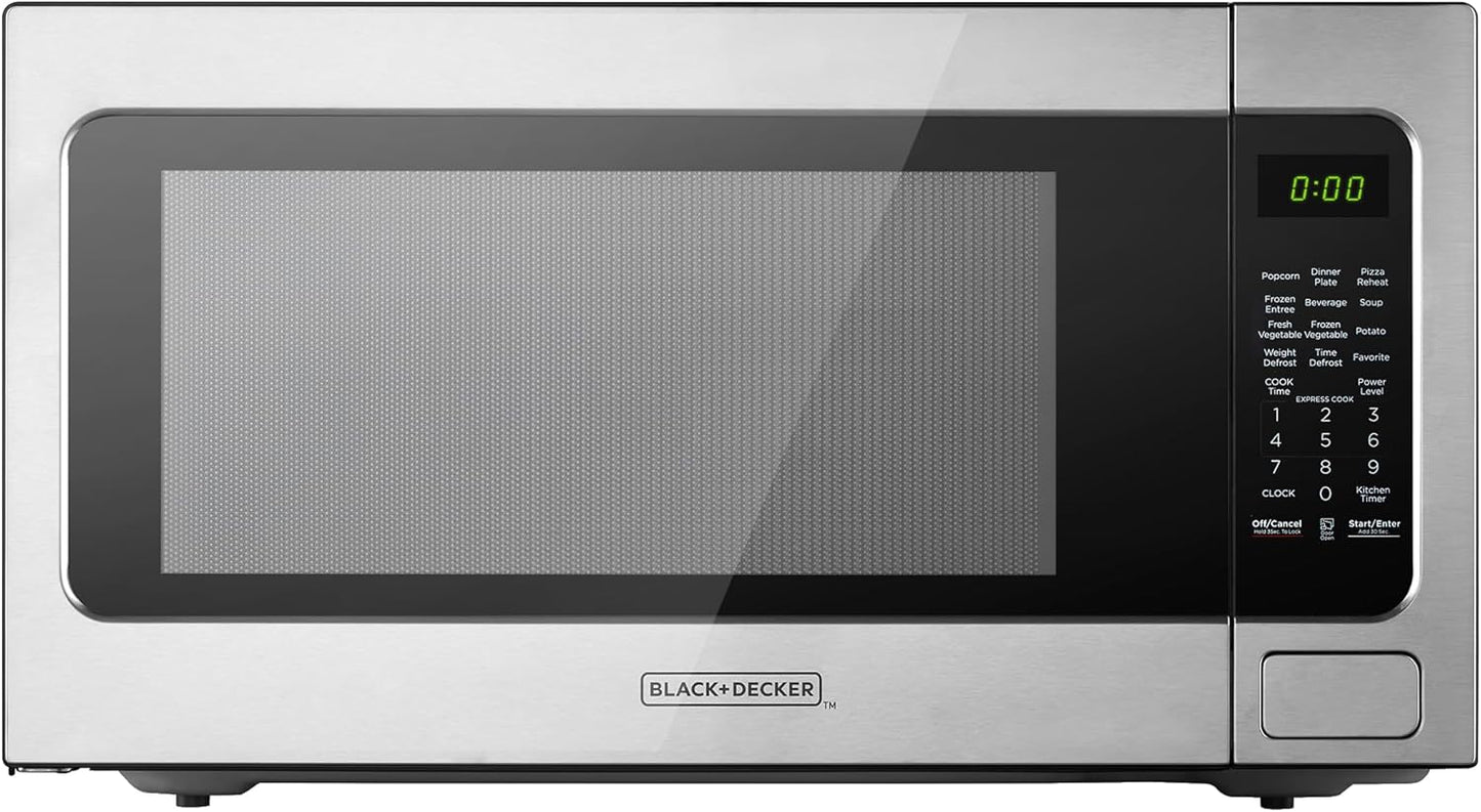 BLACK+DECKER 2.2 Cu Ft Microwave, Smart Sensor, 10 Power Levels