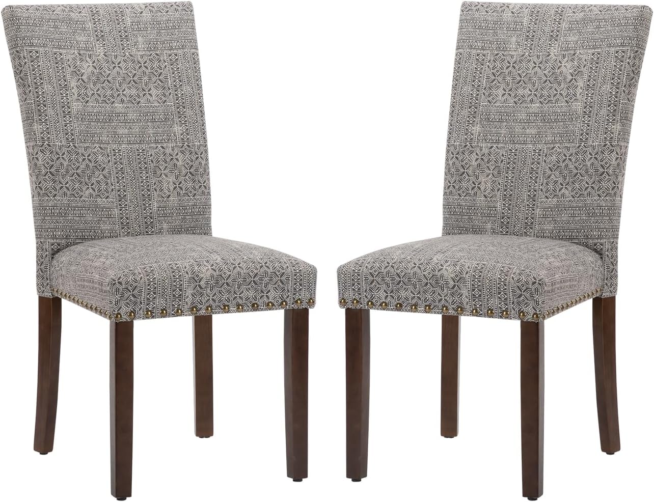 COLAMY Upholstered Parsons Dining Chairs Set of 2 for Dining