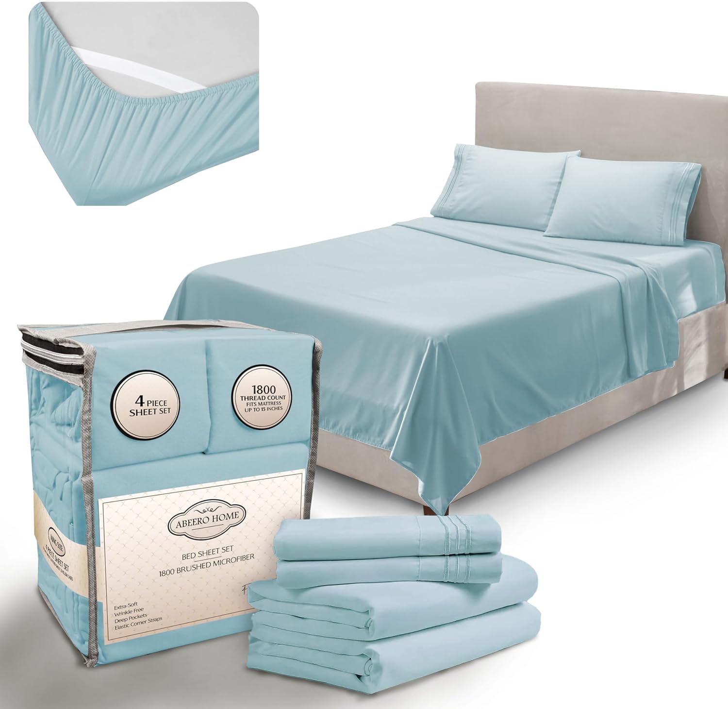 Queen Sheet Set - Luxury Hotel Bed Sheets for Ultimate Comfort