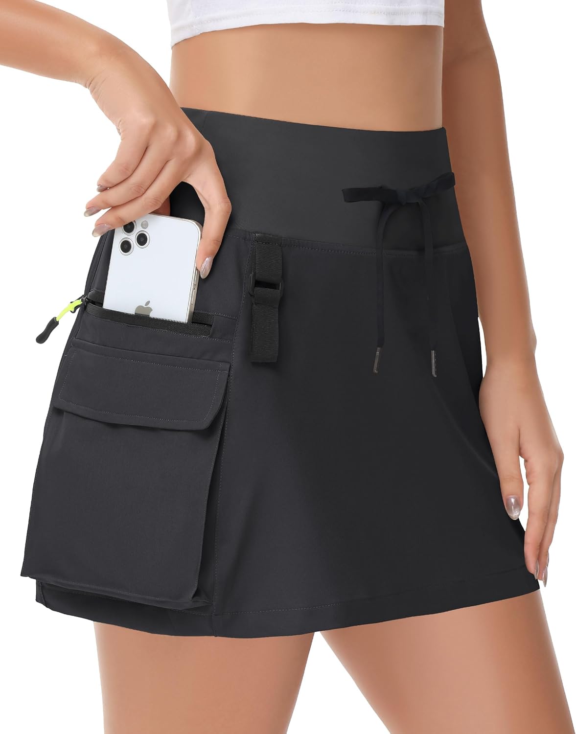 Women's Hiking Cargo Skorts with Zipper Pockets for Comfort