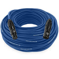 Balanced XLR Cable Male to Female 50 ft Blue - Reliable Pro Audio