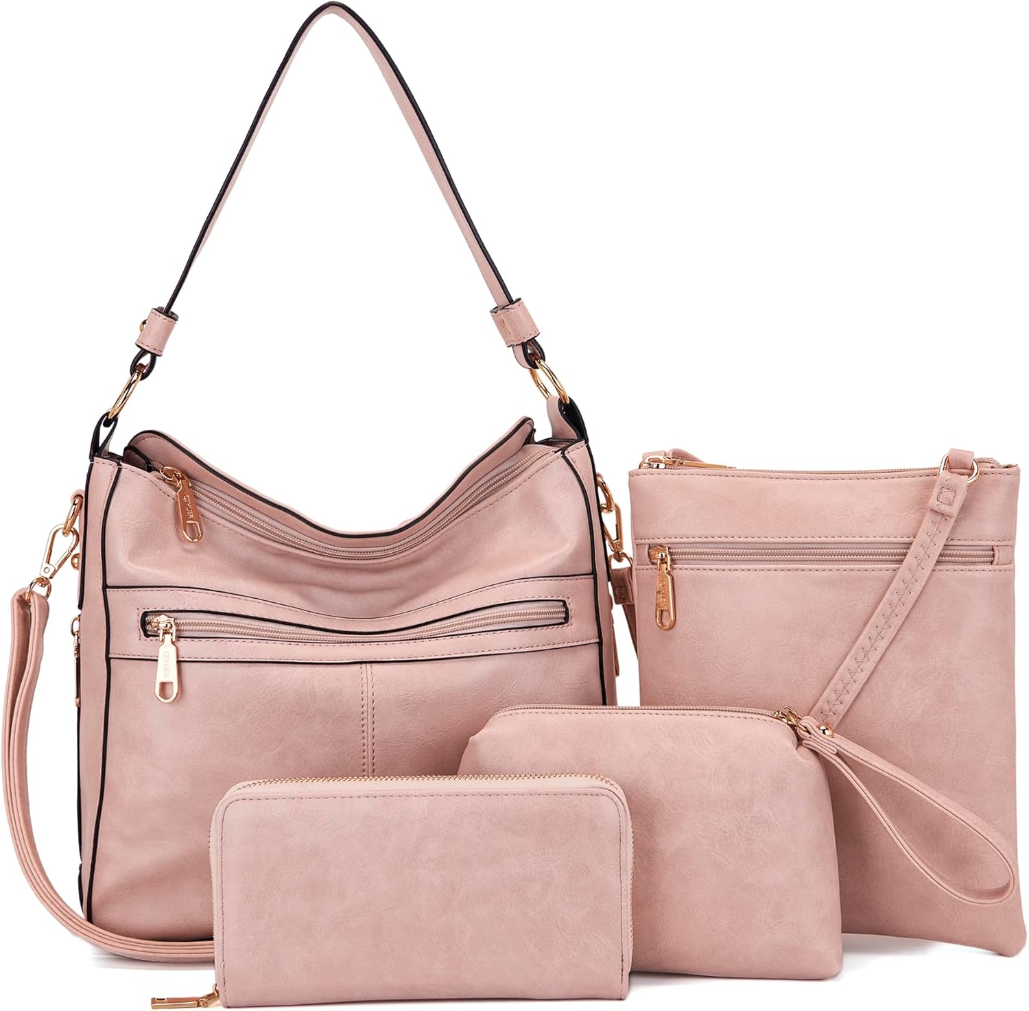 Versatile 4-Piece Handbag and Wallet Set for Women