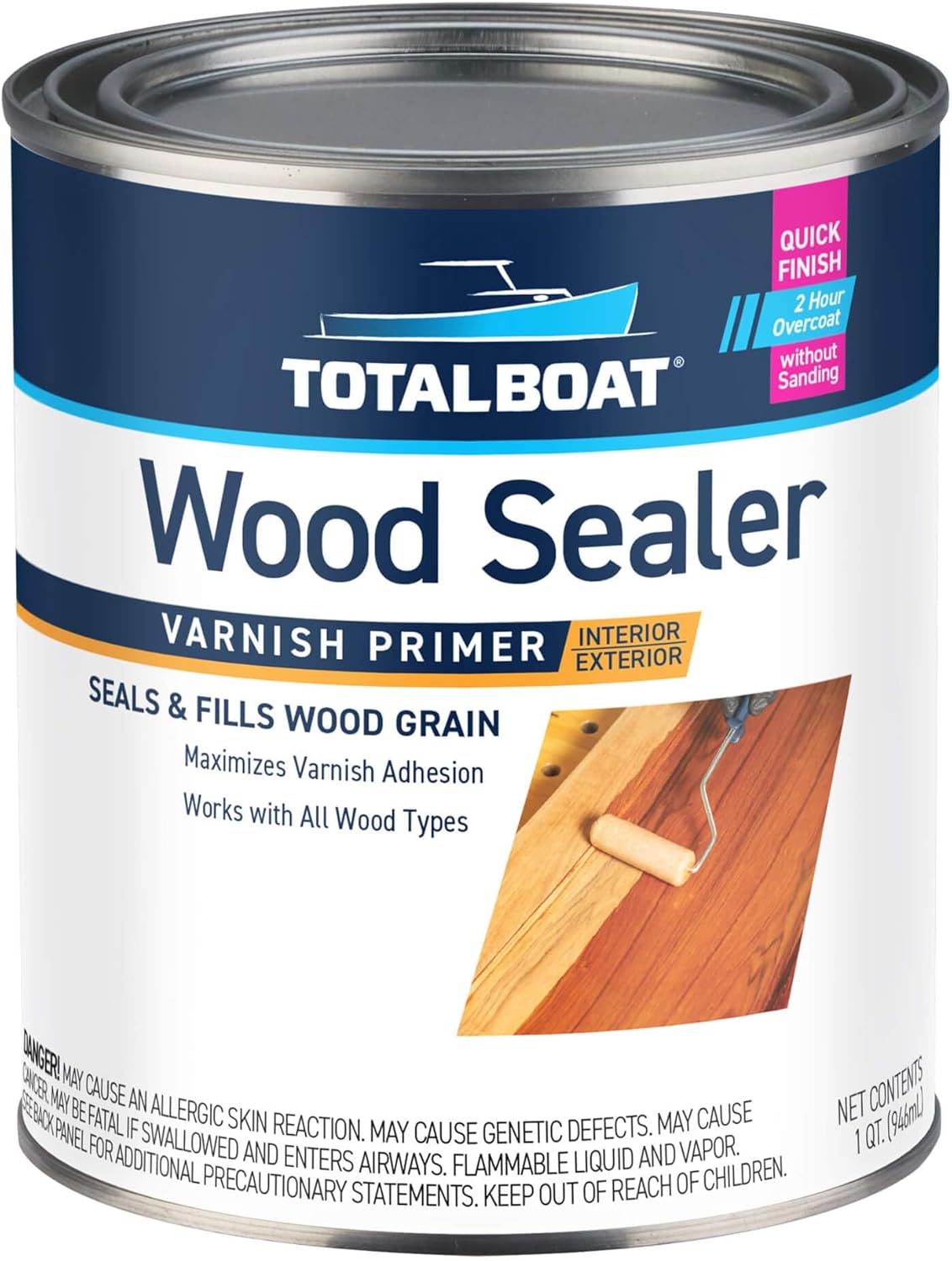 TotalBoat Wood Sealer - Marine Grade Sanding Sealer for Boats