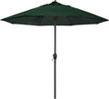 9ft Round Sunbrella Aluminum Patio Umbrella Forest Green - Auto Tilt