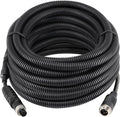 4 Pin Backup Camera Cable with Corrugated Tube Cover - Weatherproof