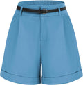 Belle Poque Women's Bermuda Shorts with Stretch Waist and Pockets