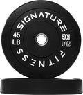 Fitvids Olympic Bumper Plates Set - Durable Virgin Rubber Weights