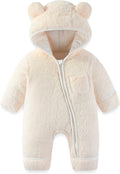 Newborn Baby Bear Outfit with Fold-Over Mittens and Footies - Cozy