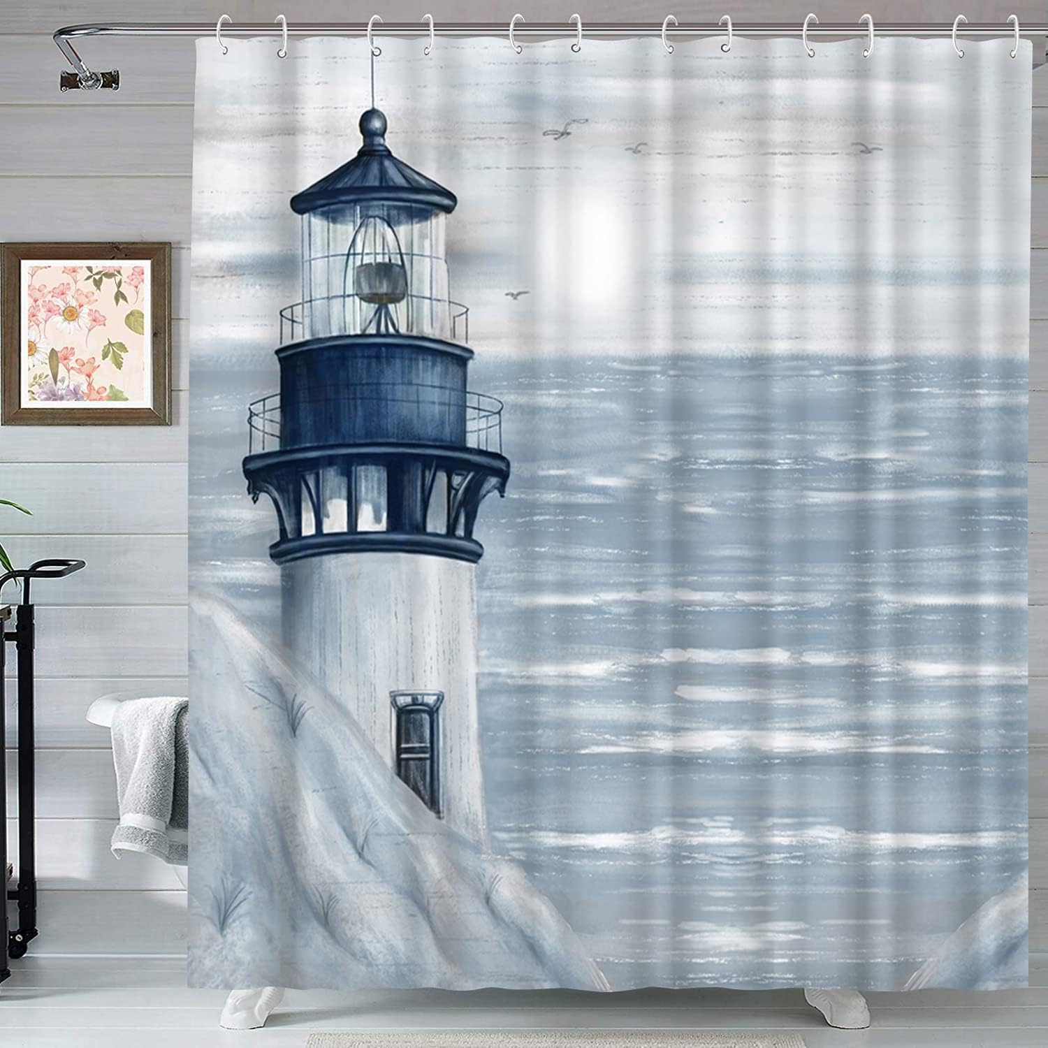 Ocean Sunrise Nautical Shower Curtain - Brighten Your Bathroom
