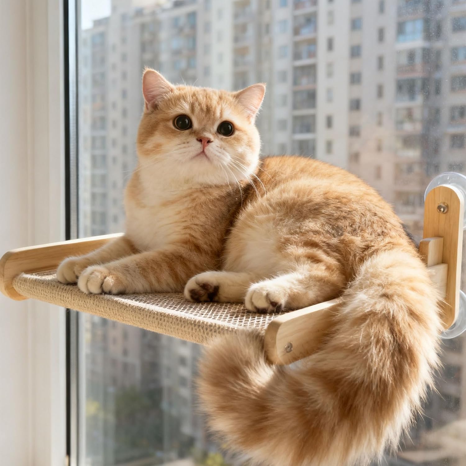 Cat Window Perch with Strong Suction Cups for Happy Cats