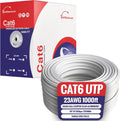 CAT6 Cable 1000ft Pull Box Solid Ethernet UTP - High Speed 10Gbps