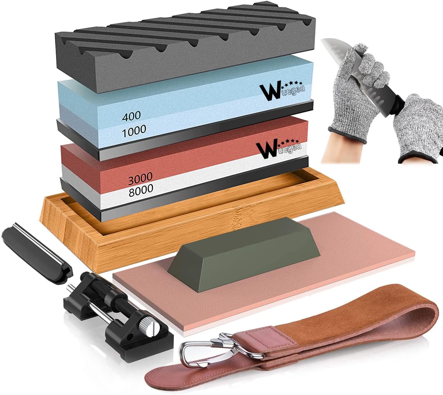 Knife Sharpening Stone Kit for Precision Kitchen Blade Care