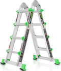 Extension Ladder for Home Stairs 14 ft Multi Position A Frame