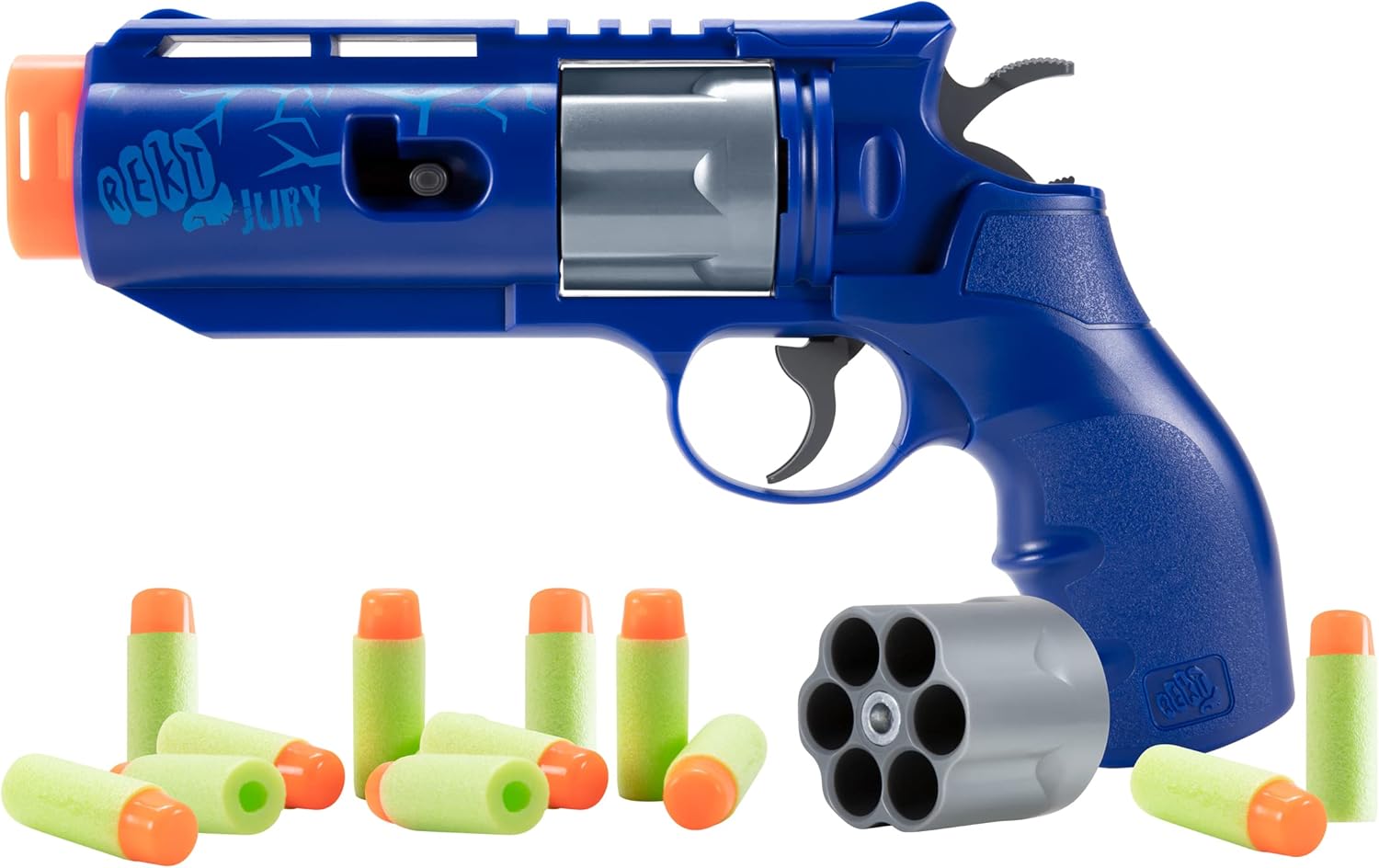 REKT Jury Revolver Foam Dart Blaster Pistol Gun for Fun Play