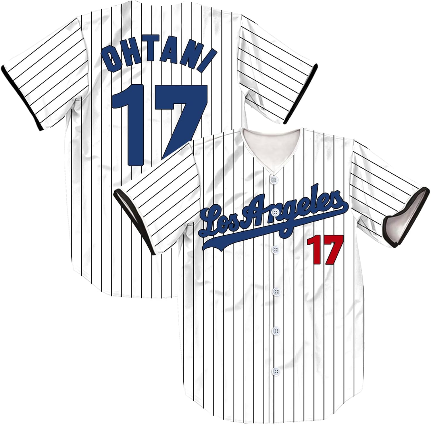 TIFIYA Los Angeles Stripes Baseball Jersey for Men and Women