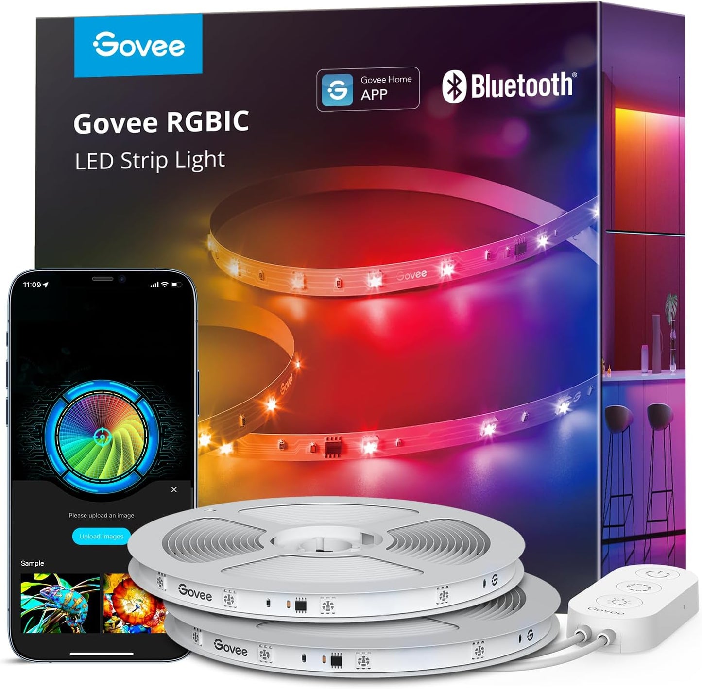 Govee 100ft RGBIC LED Strip Lights for Vibrant Bedroom Decor