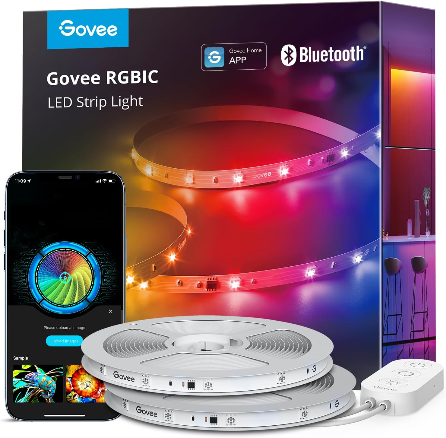 Govee 100ft RGBIC LED Strip Lights for Vibrant Bedroom Decor