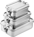 Stainless Steel Food Containers 3-Pack - Lockable, Leak Proof Lunch