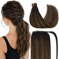 Ponytail Extension Real Human Hair 20in - Natural Look & Easy Wrap