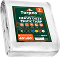 Tarpco Safety Heavy Duty 7 Mil Tarp Cover 40 x 80 - Weatherproof