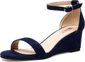 Wedge Sandals Heels for Women Open Toe Ankle Strap - Dressy Comfort 2