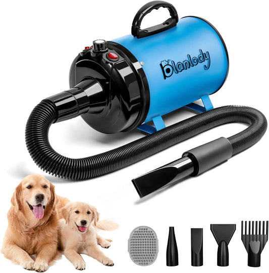 Powerful 5.2HP Dog Hair Dryer - Fast Drying & Low Noise