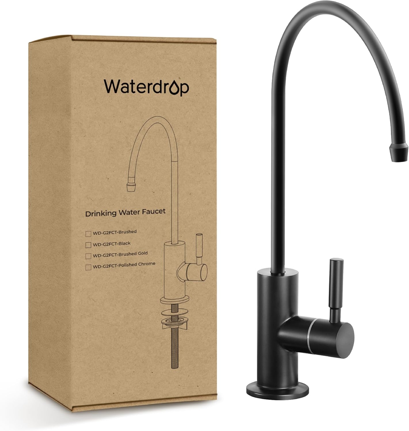 Waterdrop Filtered Water Faucet for Kitchen Sink - Stainless Steel