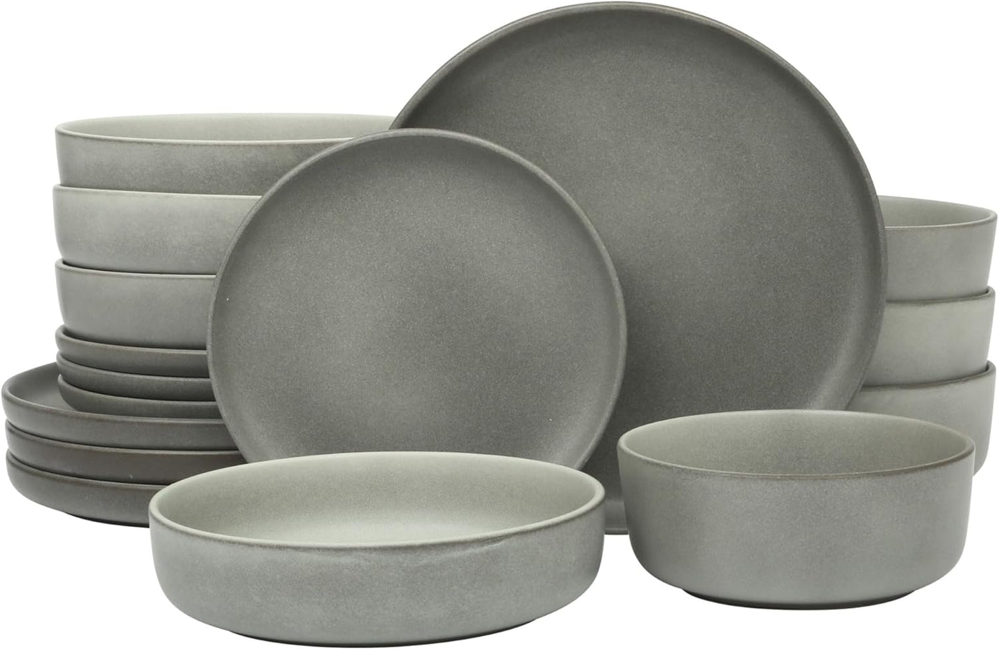 Gibson Elite Pasco 16 Piece Dinnerware Set for Four in Grey