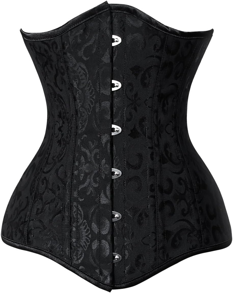 Charmian Women's 26 Steel Boned Cotton Long Torso Hourglass Corset