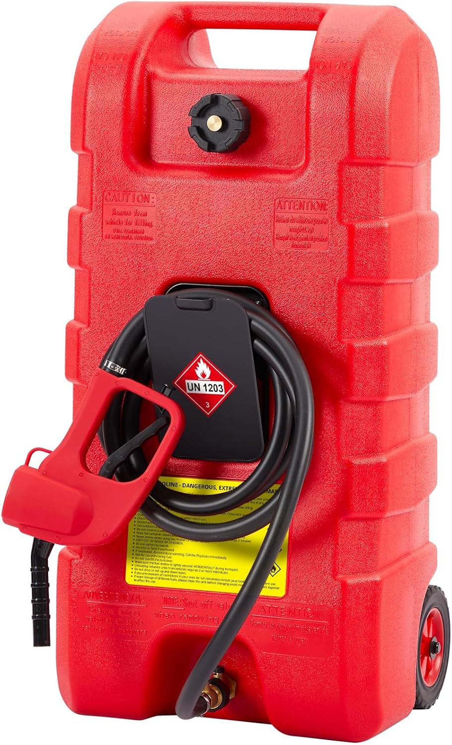 15 Gallon Portable Gas Tank with Manual Transfer Pump for Fuel