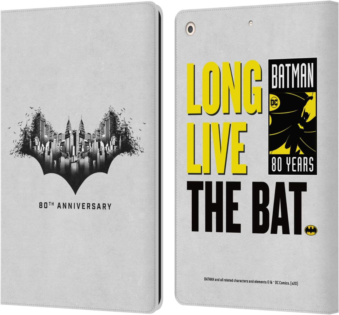 Batman DC Comics Logo Leather Wallet Case for iPad 10.2 2019-2021