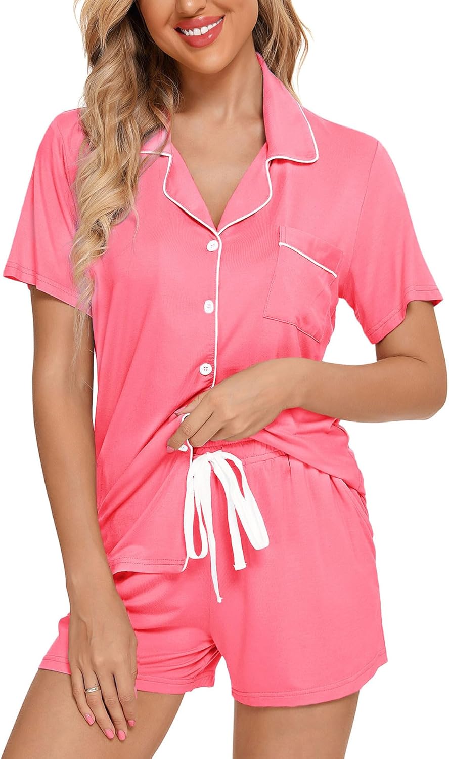 Senert Pajamas Set For Women Soft Button Down Sleepwear Pjs