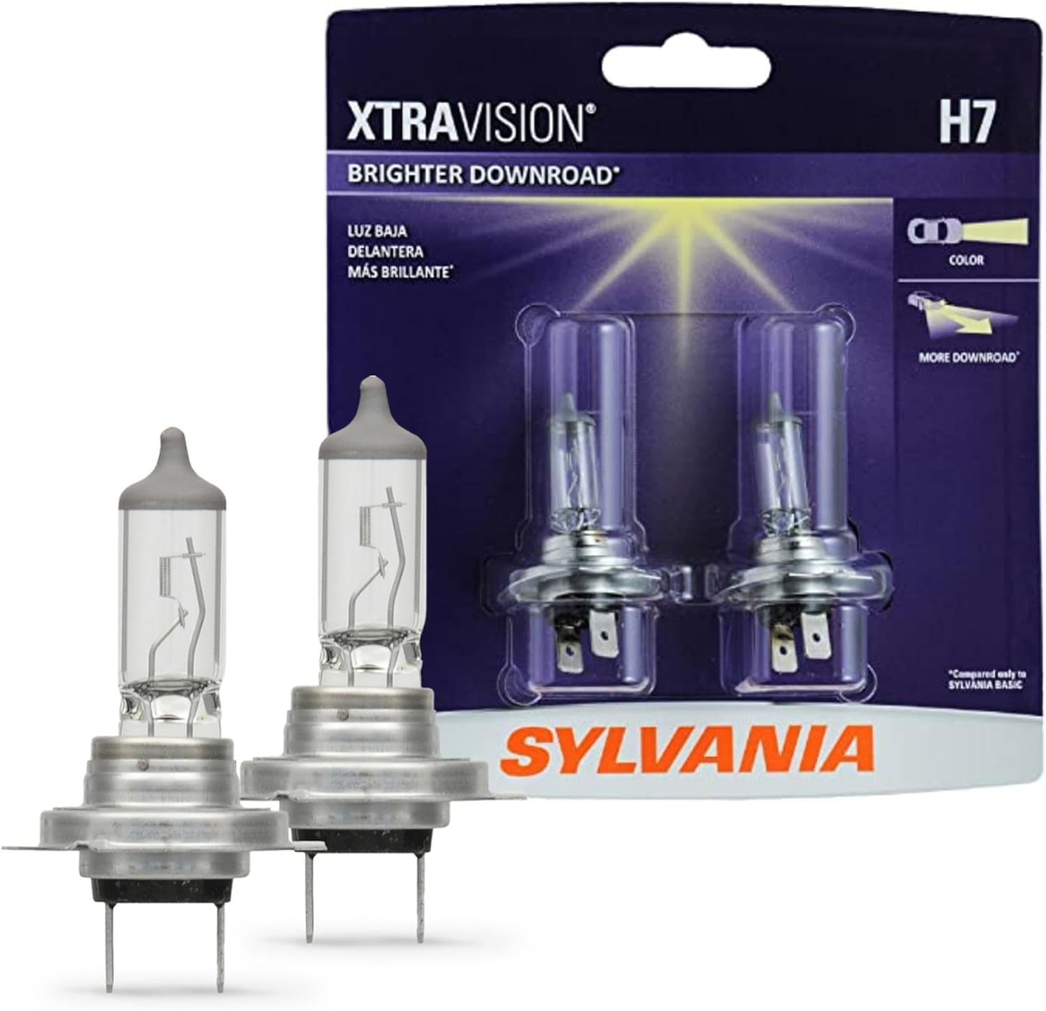 H7 XtraVision Halogen Headlight Bulbs for Enhanced Visibility