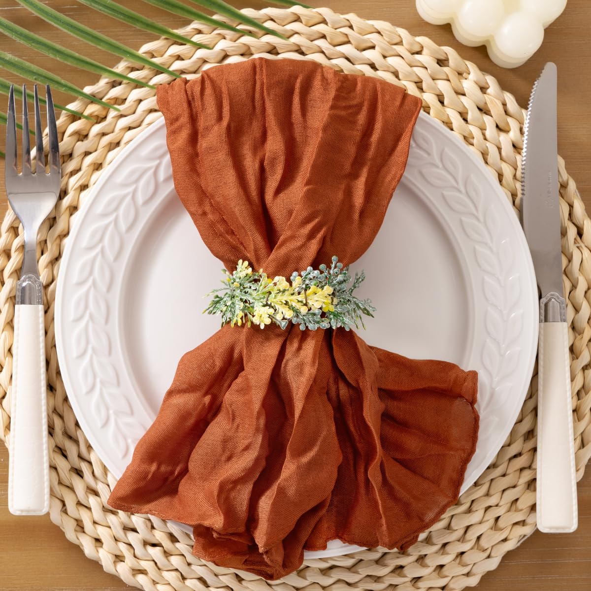 Terracotta Cheesecloth Napkins Set of 100 for Elegant Events