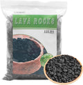 Black Lava Rocks for Plants Top Dressing and Drainage - 12LBS