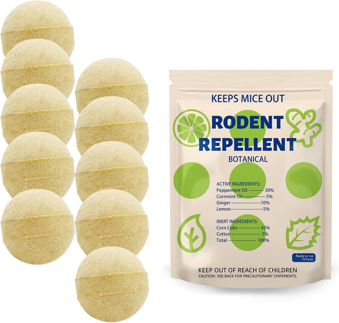10-Pack Peppermint Rat & Mouse Repellent Balls