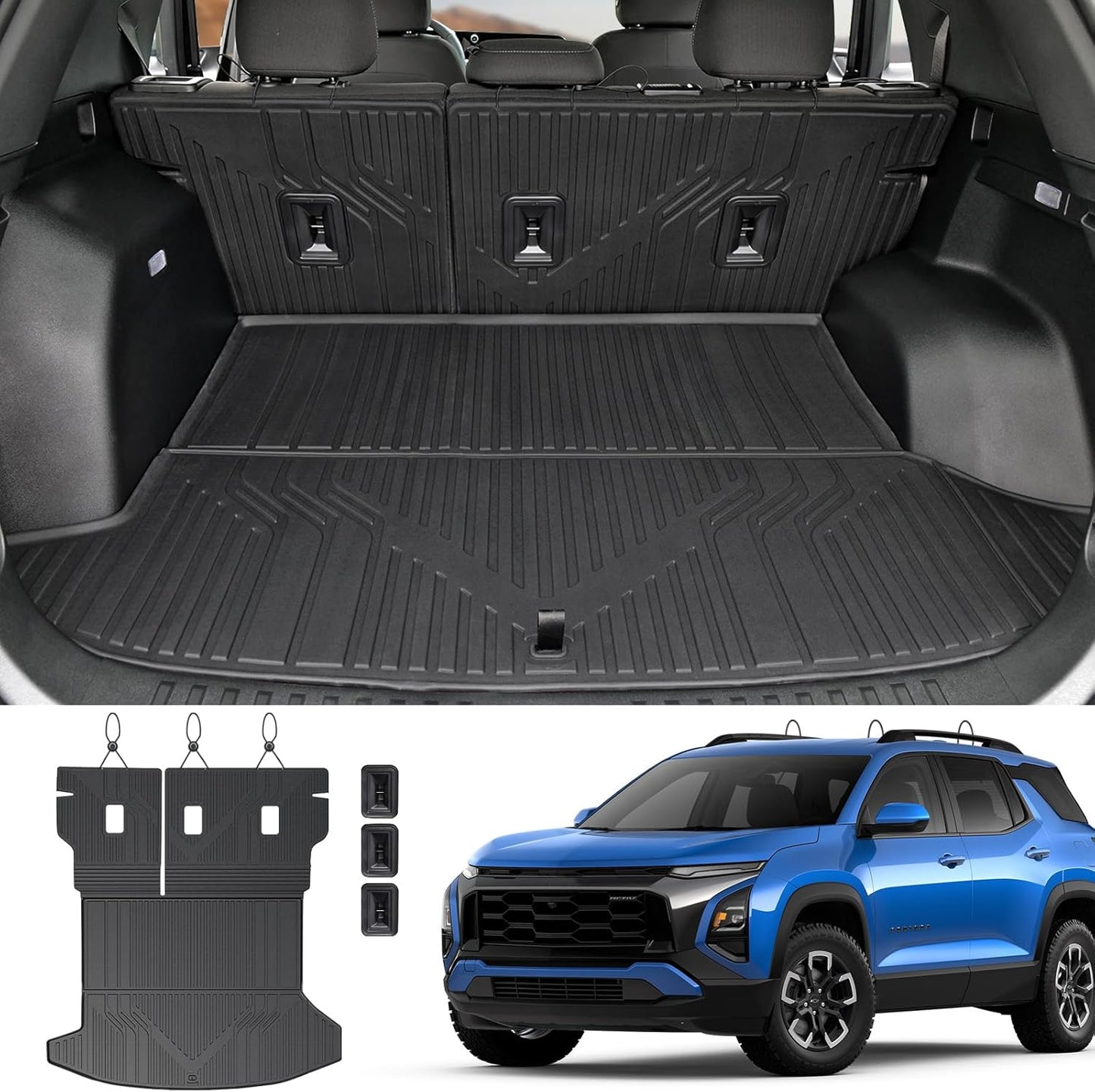 Custom Fit Cargo Mat with Backrest for 2025 2026 Equinox Terrain