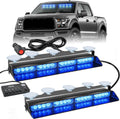 Nilight 32LED Blue Emergency Dash Strobe Lights - High Visibility