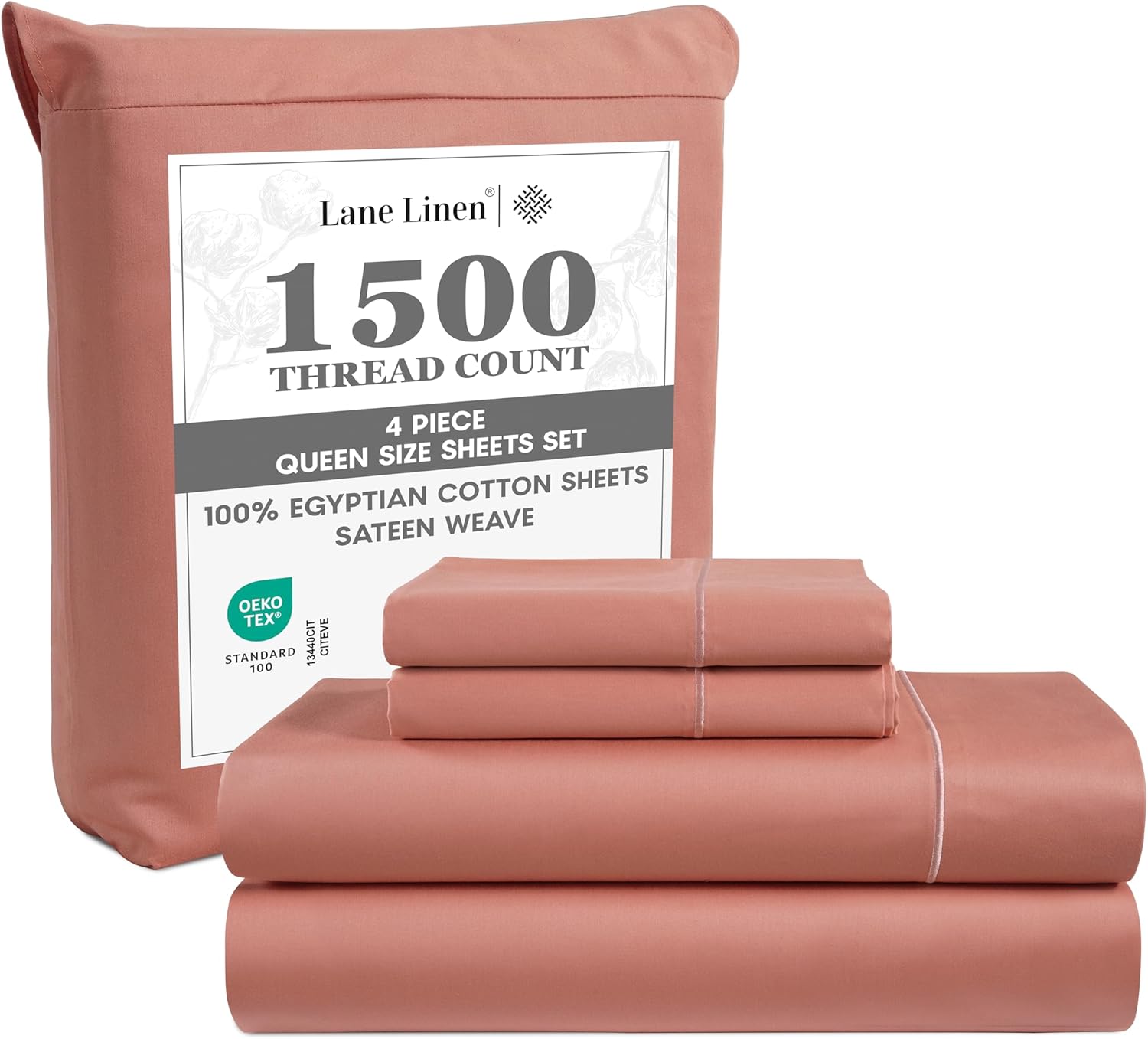 100% Egyptian Cotton Queen Sheet Set - Luxury 1500 TC Bedding