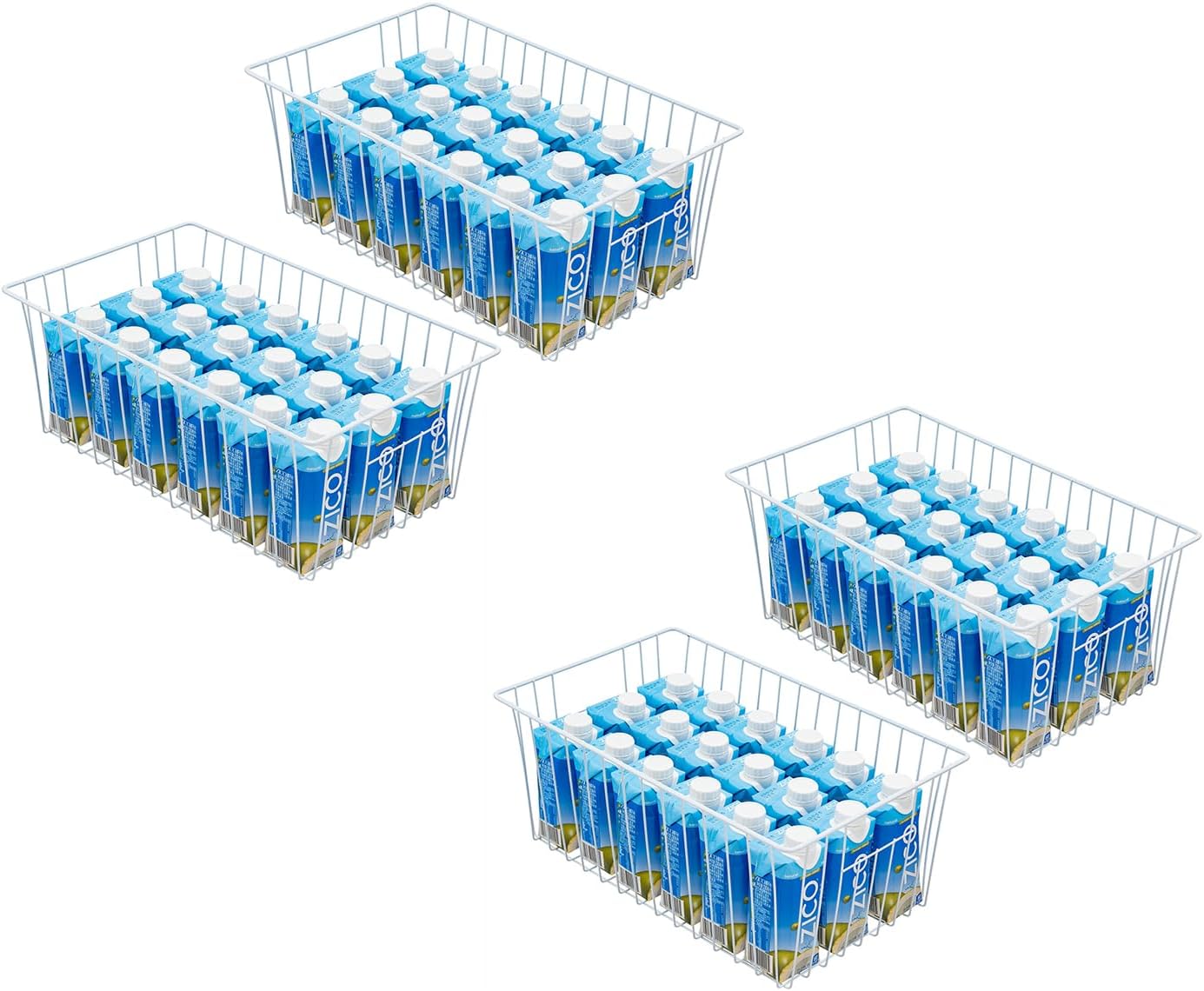 16 Inch Upright Freezer Organizer Baskets for Kitchen Storage