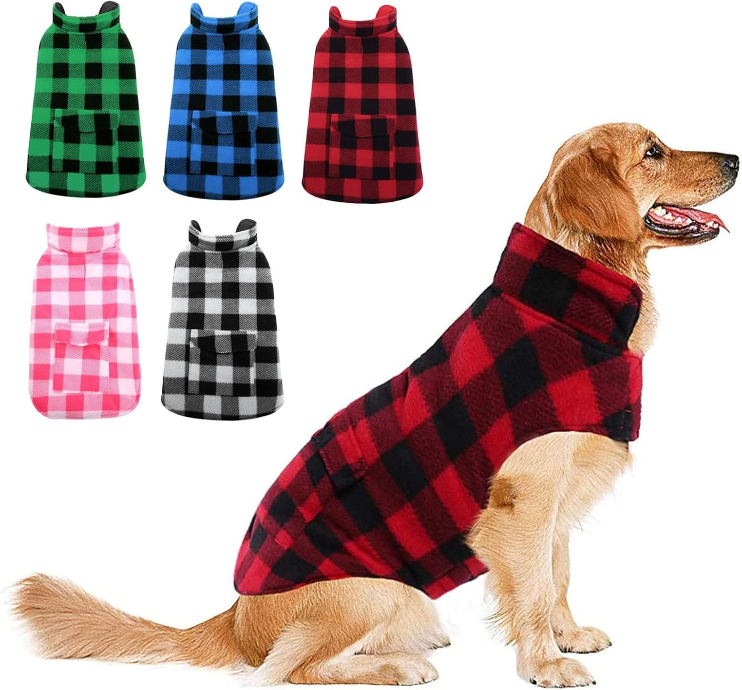 ASENKU Dog Winter Coat - Fleece Jacket for All Dog Sizes