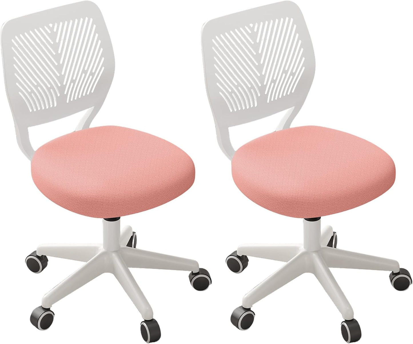 Armless Desk Chair with Soft Mesh Cushion for Comfort and Style