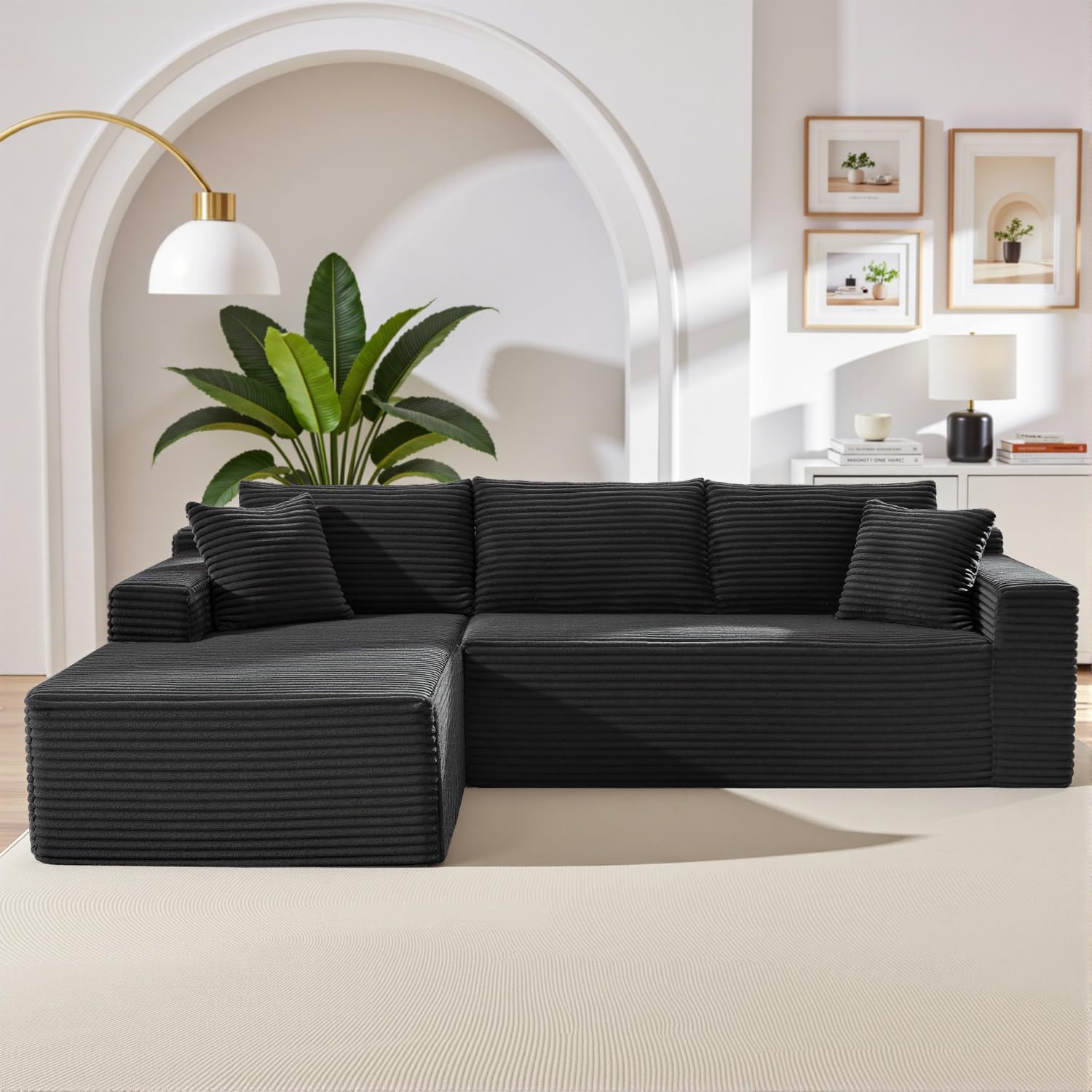 105 Inch Cloud Sectional Couch for Modern Living Spaces