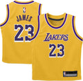 LeBron James Lakers Kids Toddler 2-4 Yellow Gold Icon Jersey - Durable