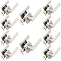Probrico Brushed Nickel Passage Door Lever 10 Pack - Heavy Duty